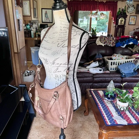 Coach Alexandra F17566 Bronze Pebbled Leather Large Tote Shoulder Bag Brass. - Picture 4 of 17